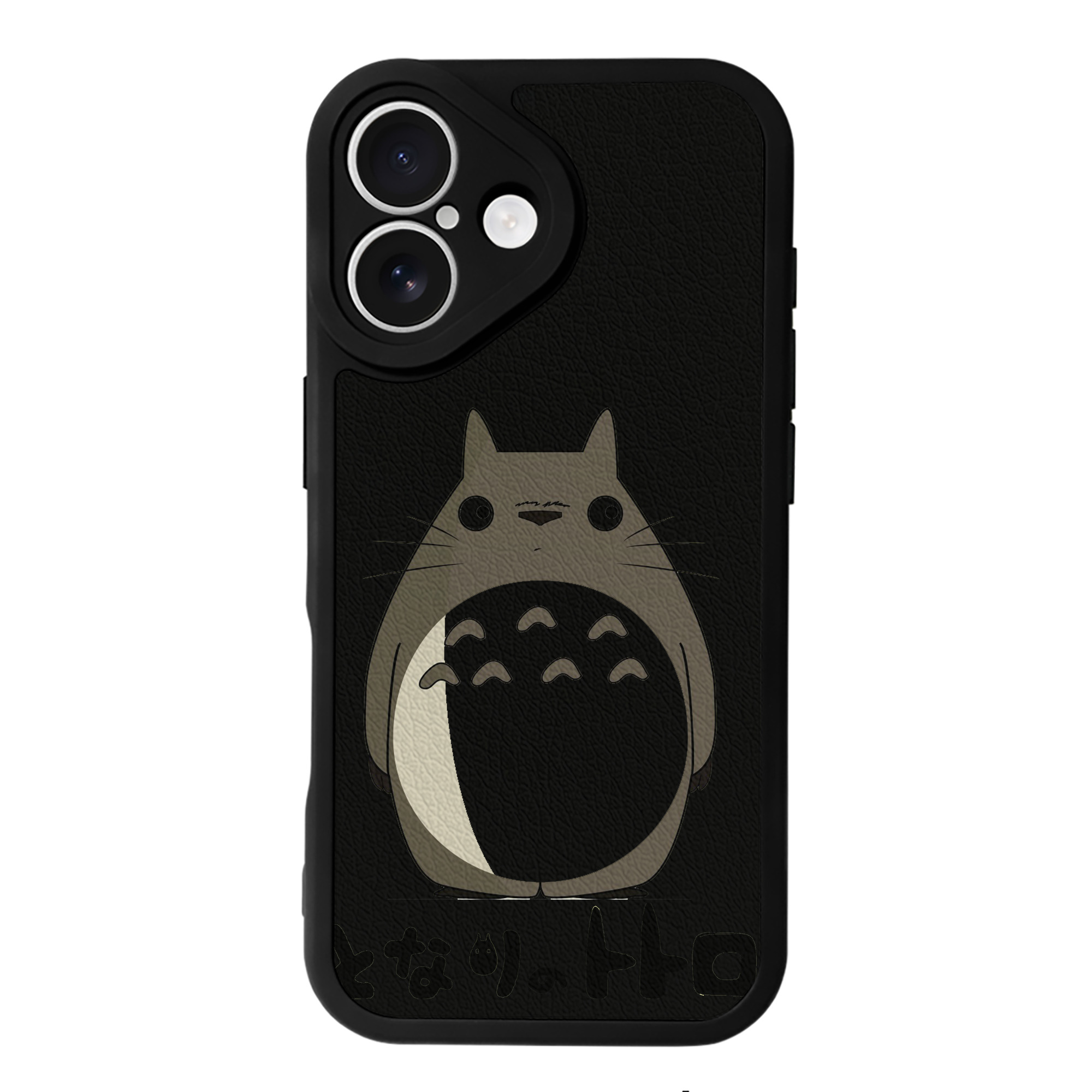 （画像用） となりのトトロ 草壁メイ 草壁サツキ My Neighbor Totoro Satsuki Kusakabe Mei Kusakabe 【iPhone 16シリーズ対応】シリコンスマホケース（レザー調） 材質：シリコン